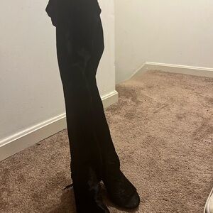 JustFab Black Heeled Boots